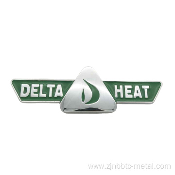 Zinc Alloy Bright Chrome Metal Brand Logo Label